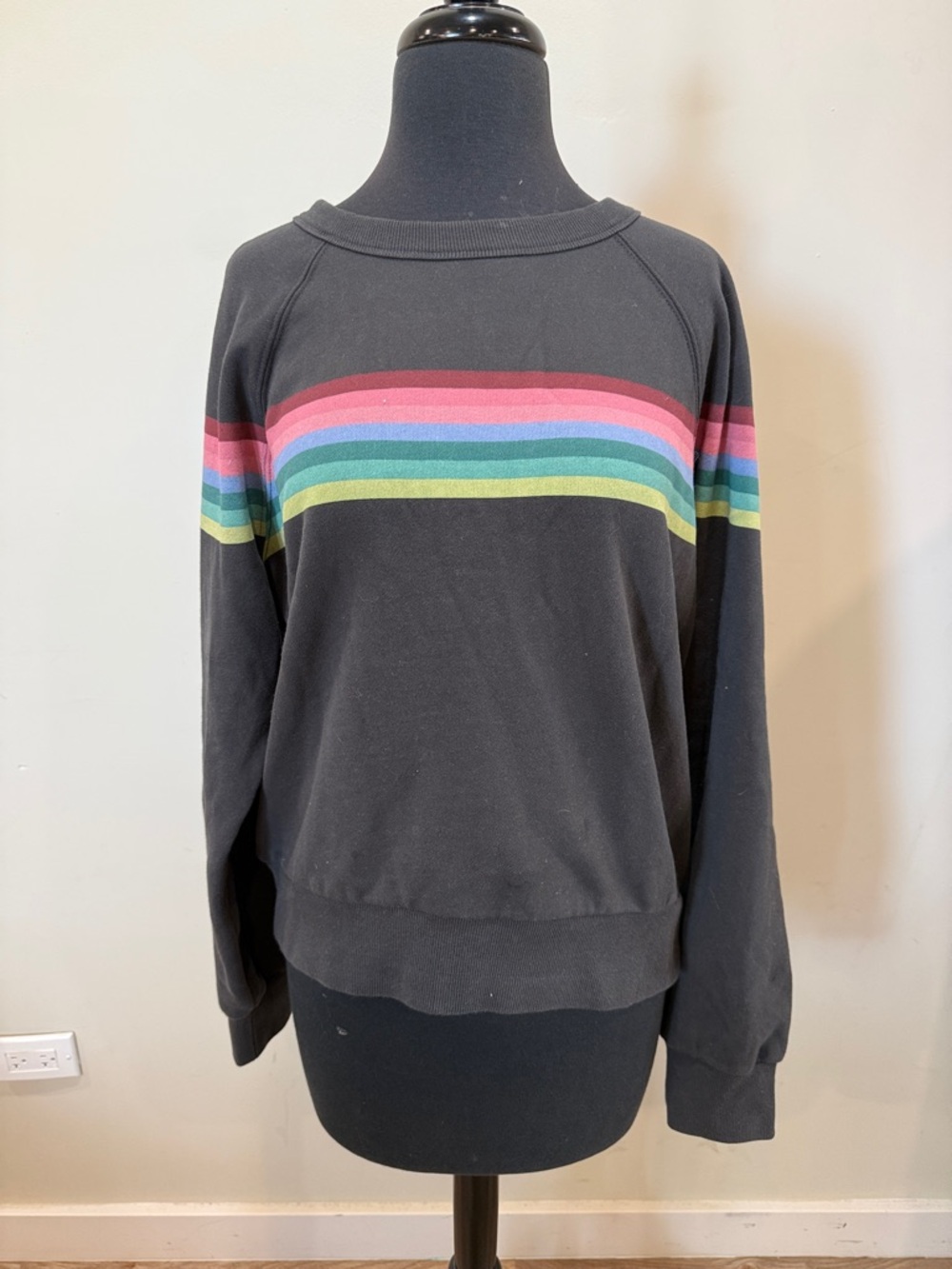 Marine Layer Anytime Stripe Raglan Sweatshirt